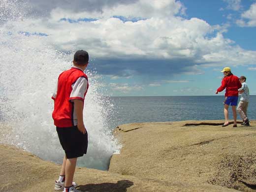 Auf Ihrer Radreise durch Tasmanien gelangen Sie auch zum Blowhole in Bicheno